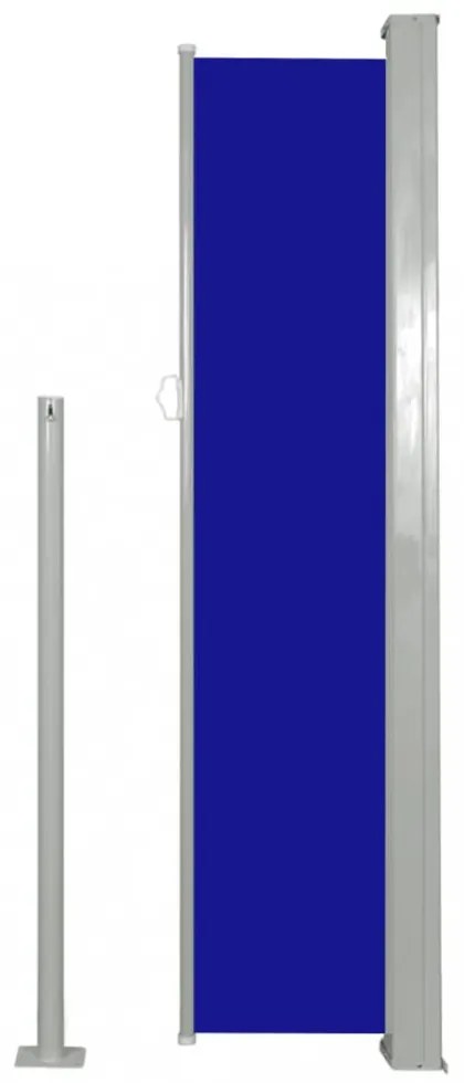 kék behúzható oldalsó napellenző 140 x 300 cm