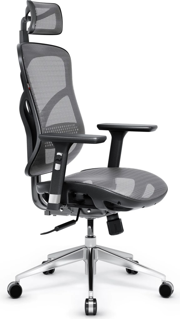 Ergonomikus hálós irodai szék, fekete-szürke: Diablo V-Basic