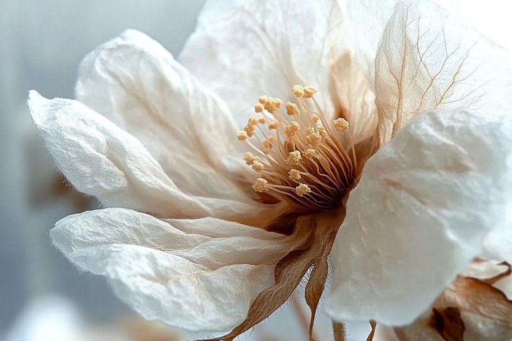 Canvas Vászonkép Fehér Virág Makró Minimalizmus Botanika 120x80