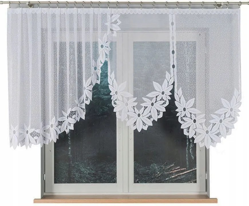 Mg Jacquard Függöny Hedvig Fehér 300x120cm Kész Bt