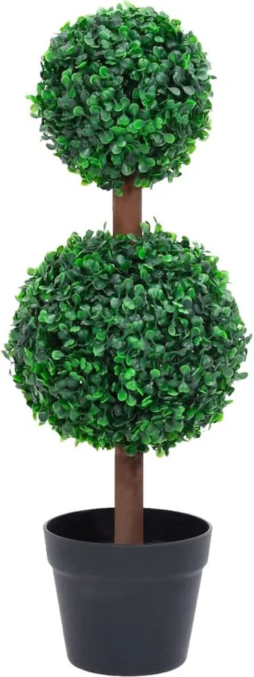 vidaXL zöld gömbalakú cserepes műpuszpáng 60 cm