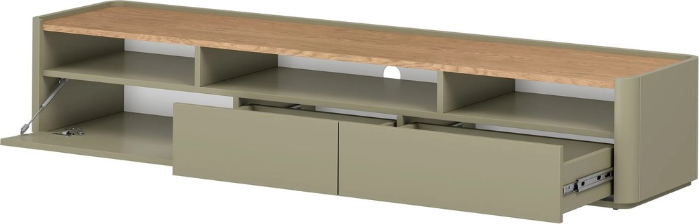 Elivo TV szekrény 200 cm - eukaliptusz / baltic dune tölgy