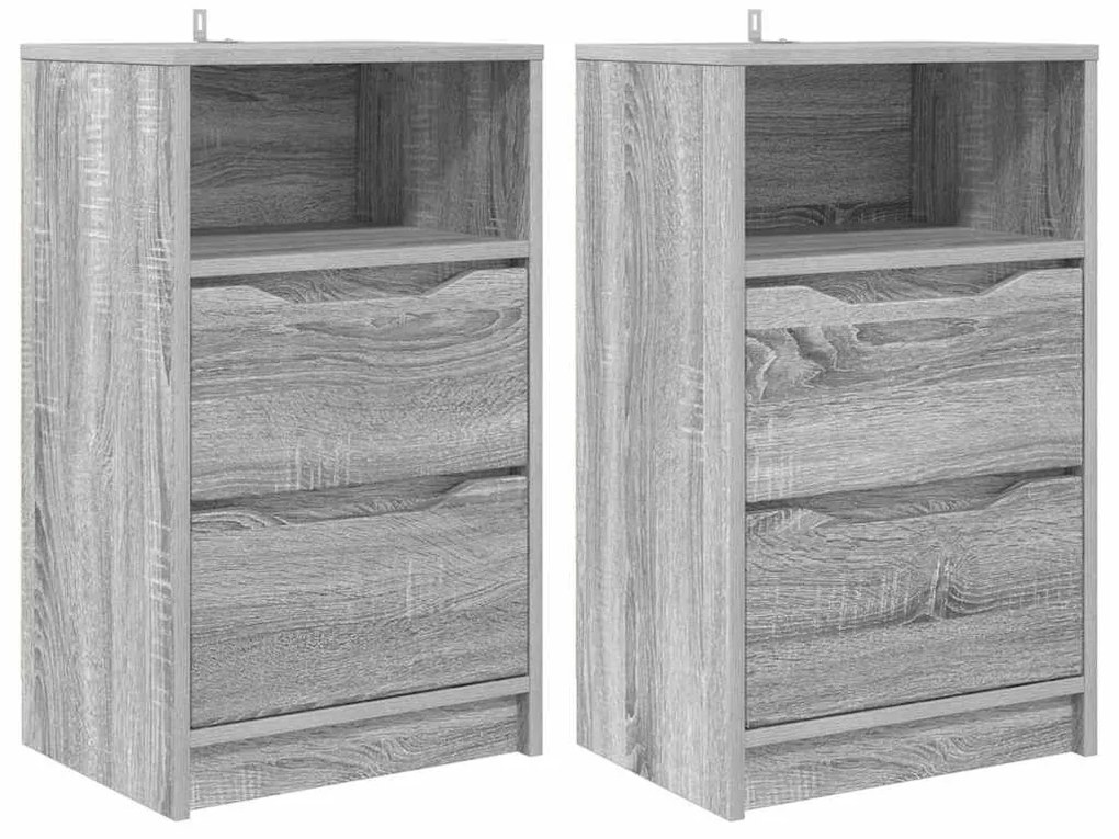 Éjjeliszekrények 2 pcs Szürke Sonoma 40 x 30 x 467 cm Faanyag