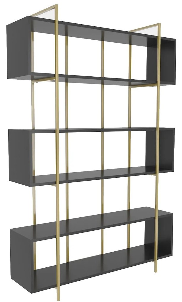 könyvespolc Bruti - Anthracite, Gold