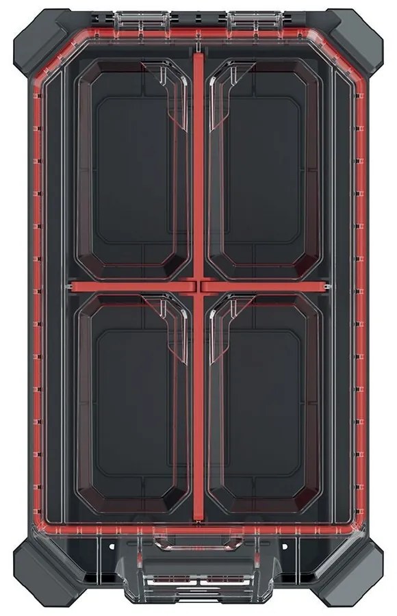 Szervező C, 36,8 cm, magas rekesszel, fekete