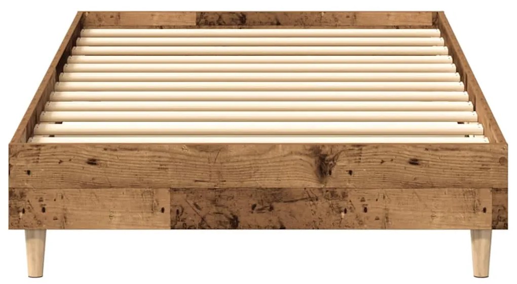 antik fa szerelt fa ágykeret matrac nélkül 75x190 cm