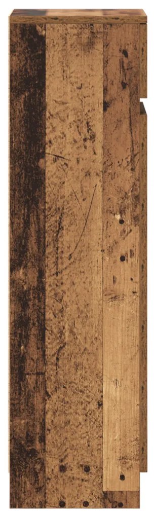 Cipőszekrény Régi Fa 100.5x28x100 cm Műszaki Fa