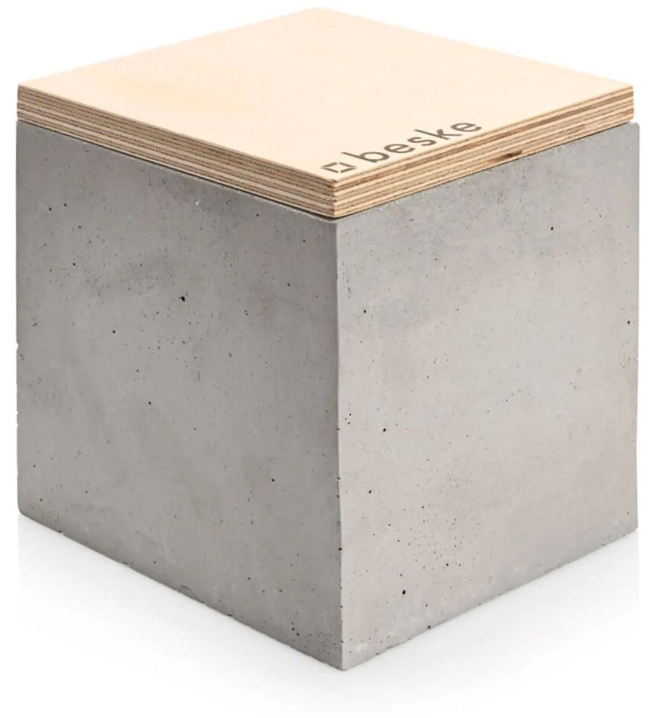 Beton lámpás 13x13 cm szürke