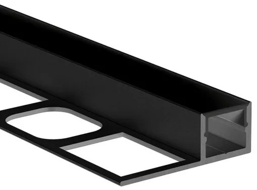 McLED LED profil "P" fekete matt, komaxit alumínium, hossz 200 cm, élmagasság 10 mm, ML-761.370.43.S2