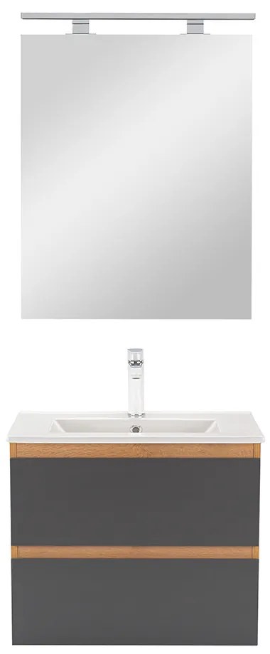 Vario Forte 60 komplett fürdőszoba bútor tölgy-antracit