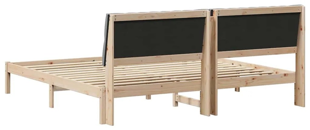 Ágykeret Kárpitozott Fejtámlával fejtámlával Barna 200 x 200 cm