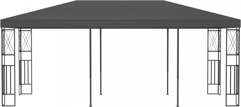 antracitszürke szövetpavilon 3 x 6 m