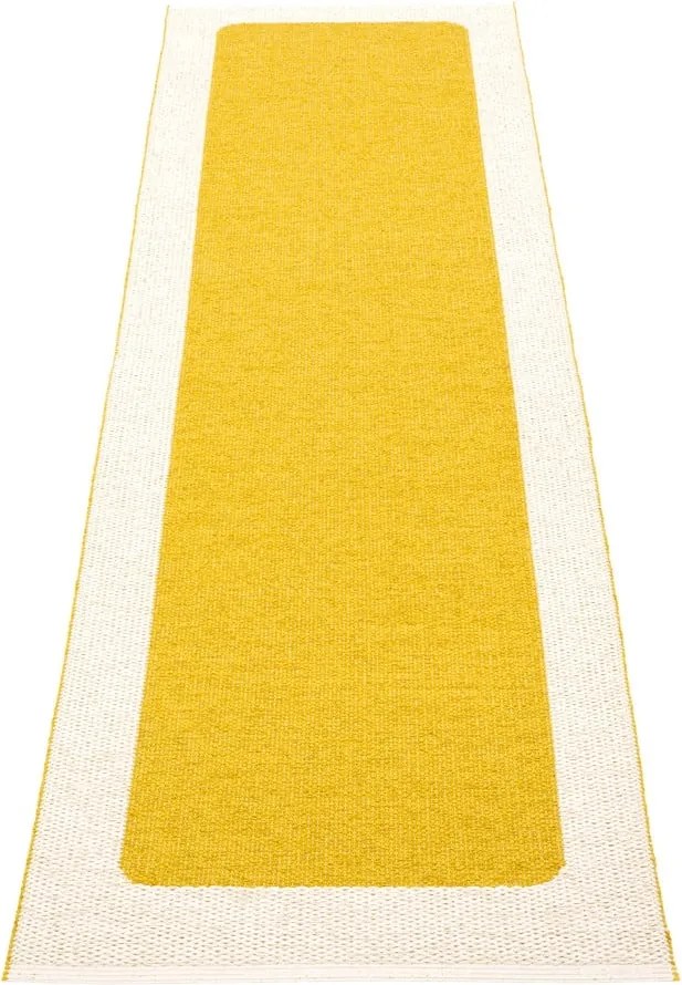 Mustársárga-krémszínű kültéri-beltéri futószőnyeg 70x240 cm Ilda Mustard – Pappelina