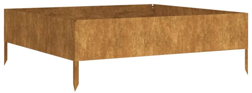 corten acél kerti magaságyás 100x100x33,5 cm