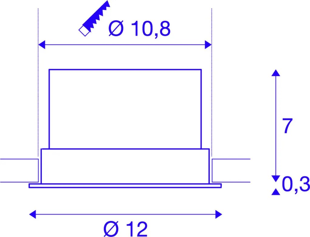 SLV OCULUS 1004668 Beépíthető spotlámpa 1x11W/LED 2000-3000K 780LM IP20
