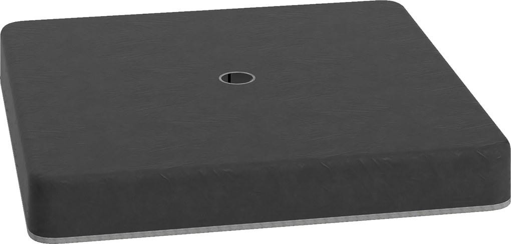 Outsunny 4 részes vízálló napernyő súly, állvány kábeltartós napernyőhöz, homokkal tölthető talajkereszt 80 kg-ig, plasztik alap fekete | Aosom