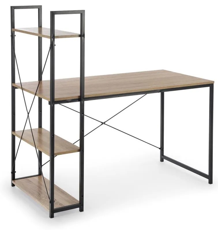 Íróasztal SERENOR fekete/sonoma tölgy