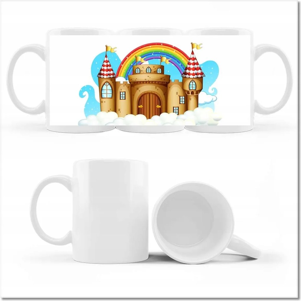 Nyomott mintás bögre Csodálatos kastély egy mesés vidékről