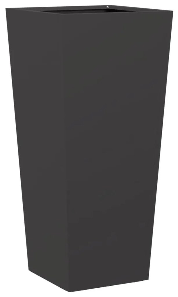 vidaXL fekete acél kerti növénytartó 35 x 35 x 75 cm