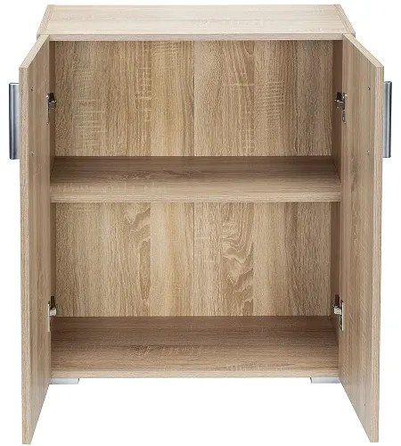 Casaria® Többfunkciós szekrény ajtókkal, tölgy - 2 polc