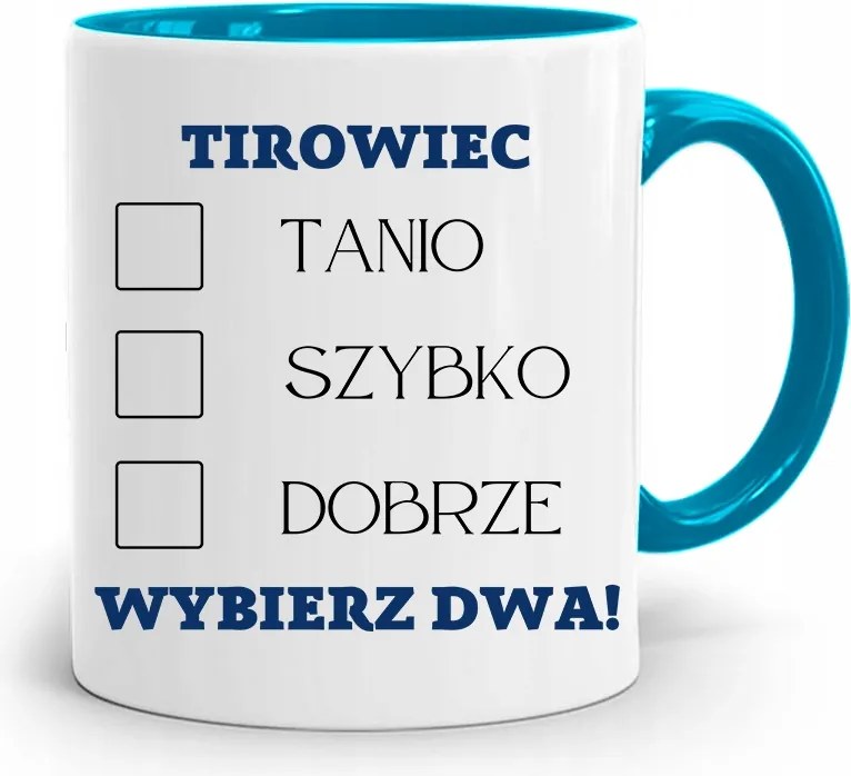 Kamionsofőrnek Tira Bögre Kék Ajándék fényképes nyomattal