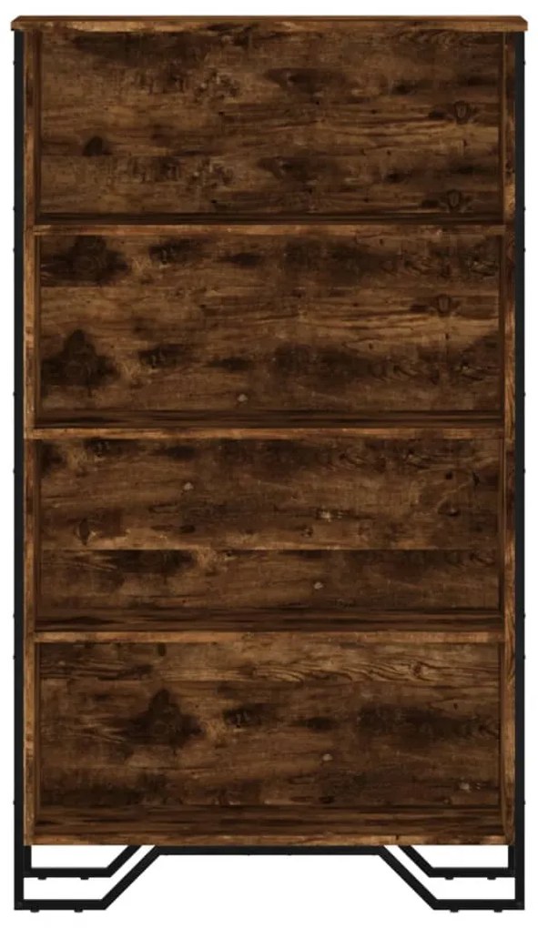 füstös tölgy színű szerelt fa könyvszekrény 80 x 31 x 137,5 cm