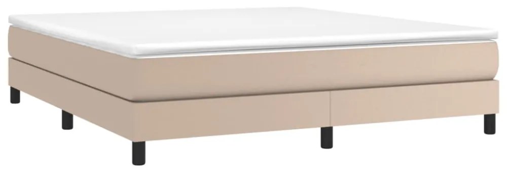 cappuccino színű műbőr rugós ágykeret 180x200 cm