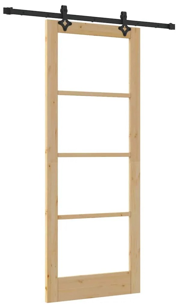 Csúszóajtó Egyéb Barna 83 x 211 cm Fa és fém