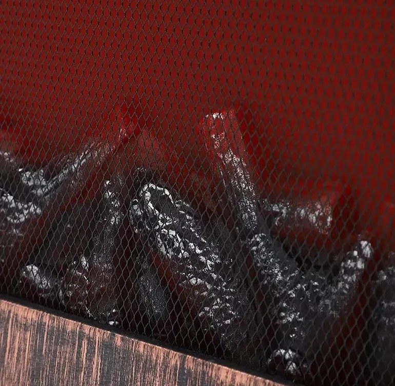 Modern LED kandalló lángutánzással SP-35 - 60x37 cm - réz