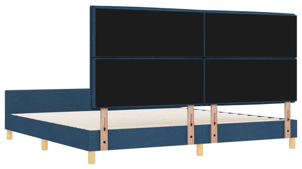 Kék Ágykeret 200x200 cm Szövet