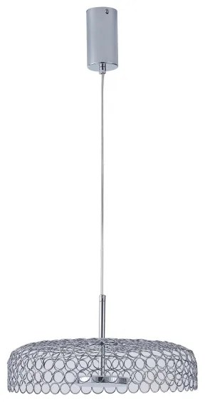 LED Csillár zsinóron LED/10W/230V 3000K fényezett króm átm. 35 cm