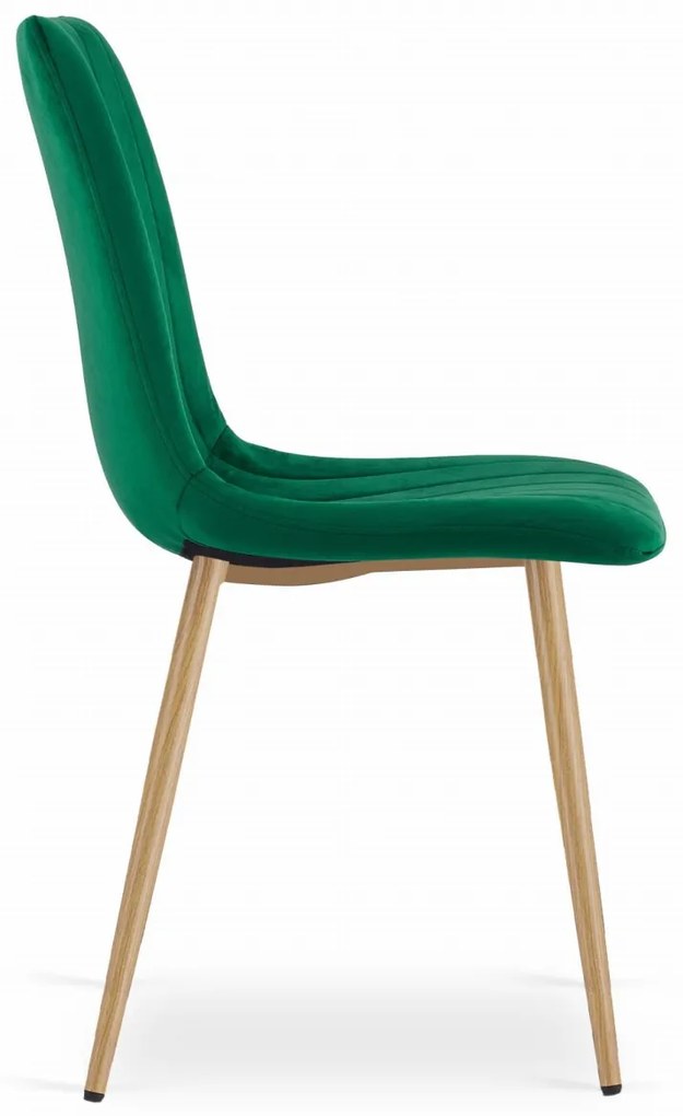 Zöld étkezőszék LAVA bársony