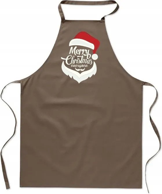 Konyhai Kötény pamut bézs Karácsonyi ajándék Mikulás FA_702_b