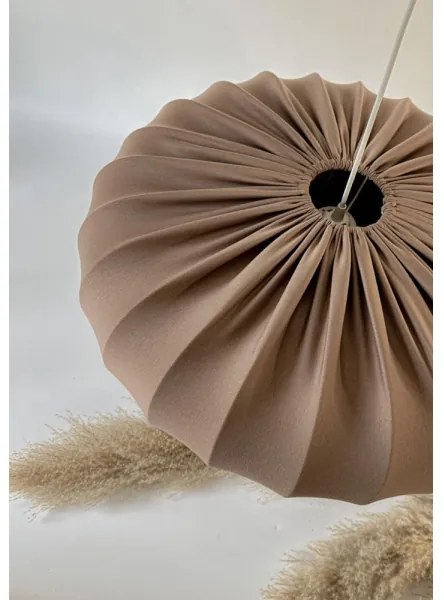 Kábellel függesztett csillár CAFEE 1xE27/40W/230V Ø 52 cm barna