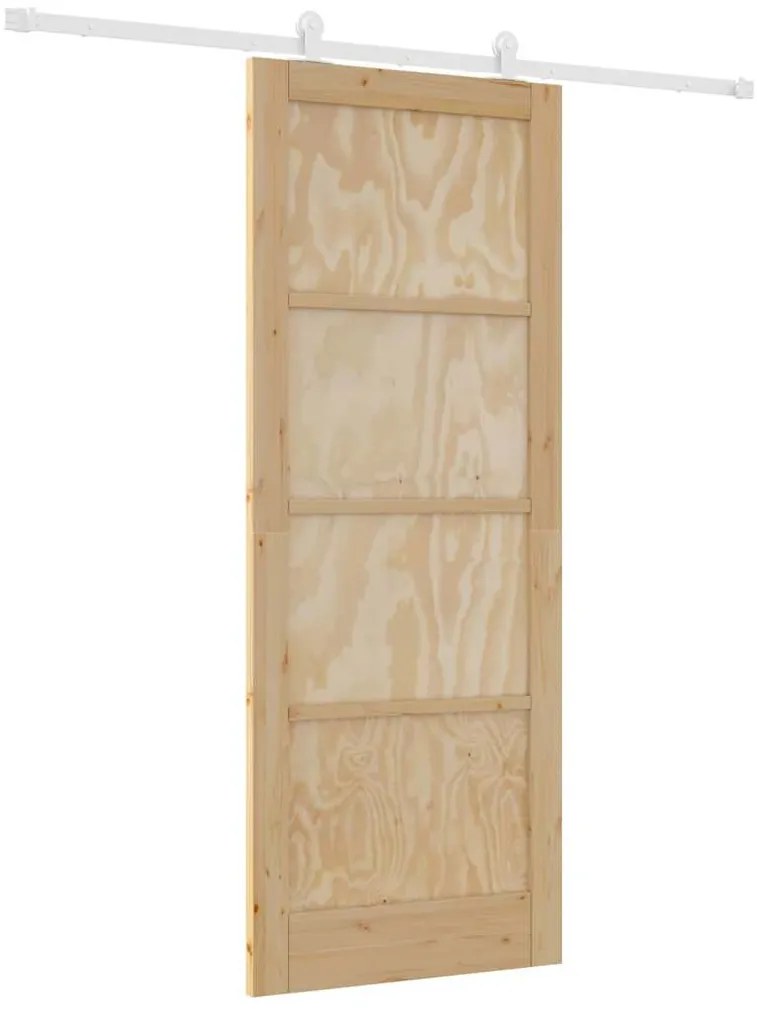 Tolóajtó Szett ORKDAL Természetes és fehér 83 x 211 cm