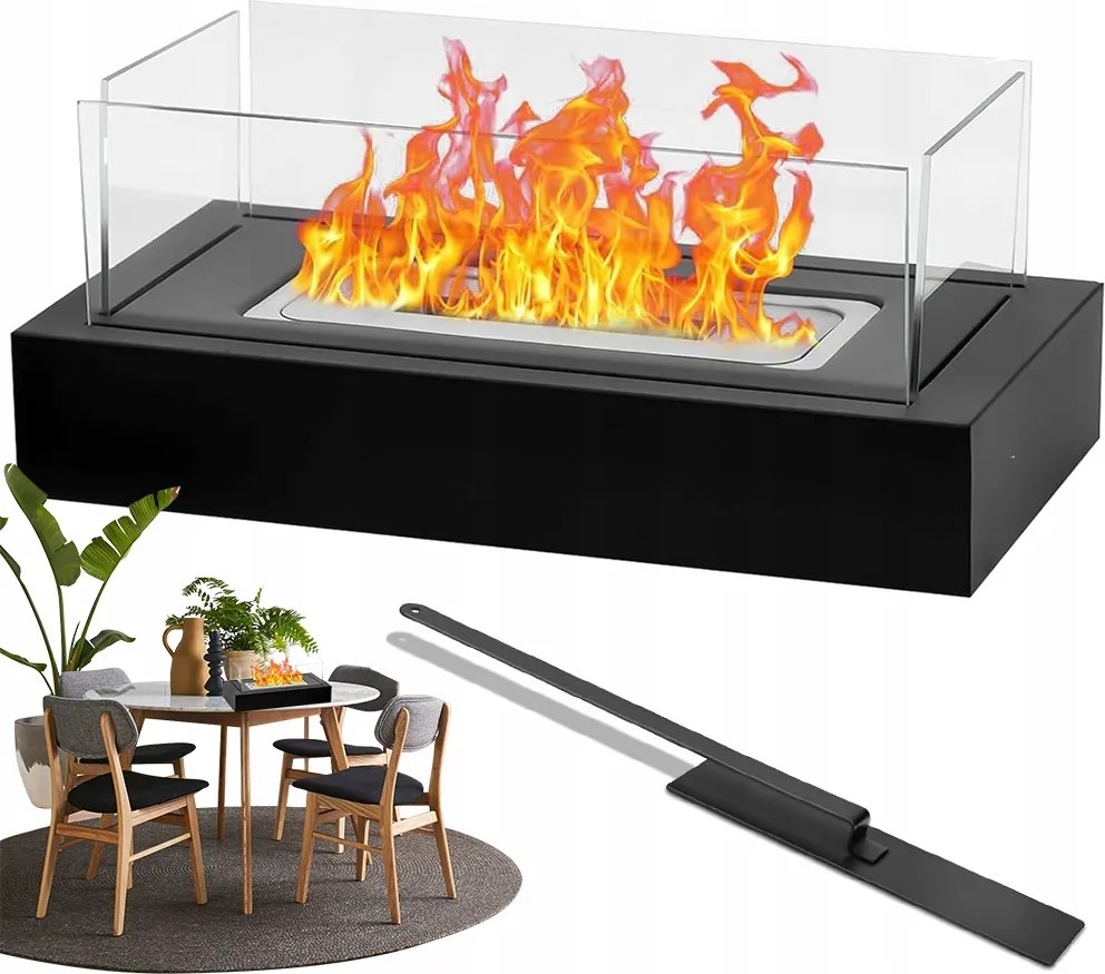 Szabadon Álló Füstmentes Biokandalló Otthonra Kerti Terasz Bio Kandalló Üveg