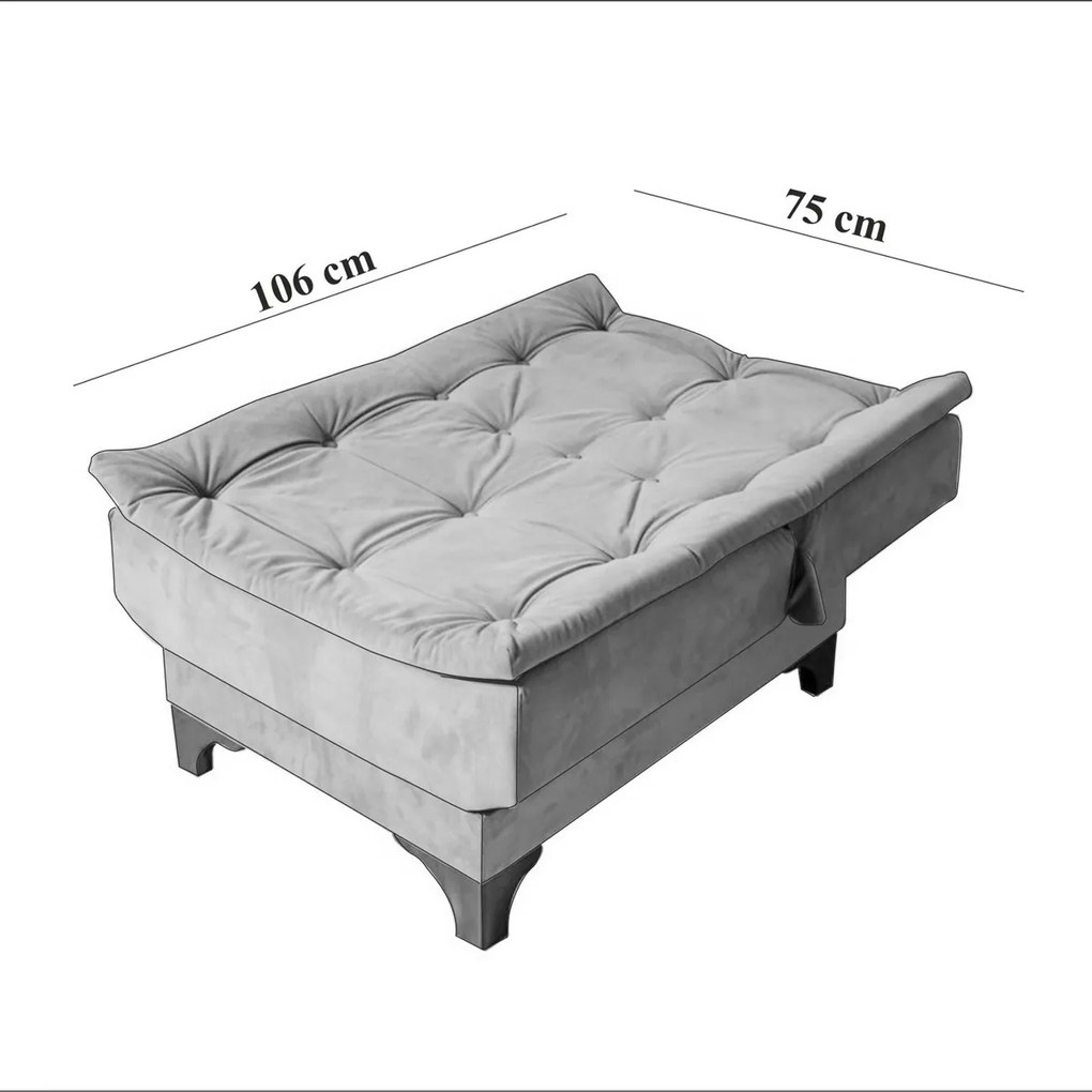 Fotel Kelebek Berjer Sea Green tengerzöld