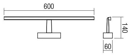Redo 01-1674 - LED Fürdőszobai tükörmegvilágító NEPTUNE LED/12W/230V IP44