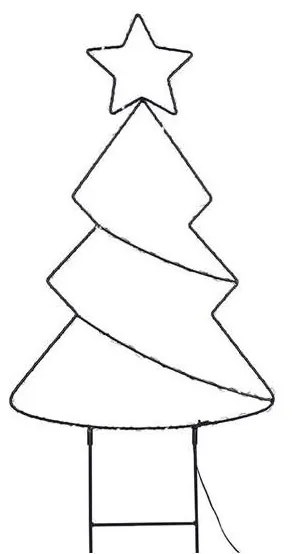 Solight 1V290 - LED kültéri karácsonyi dekoráció, 85xLED/3xAA, IP44, meleg fényű karácsonyfa