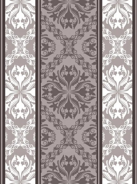 Flizelin fotótapéta Szürke Növényi mintás dísz 206x275 +ragasztó