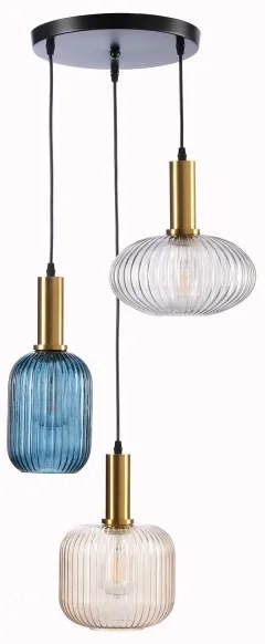 ONLI - Csillár zsinóron DOROTY 1xE27/22W/230V kék/arany