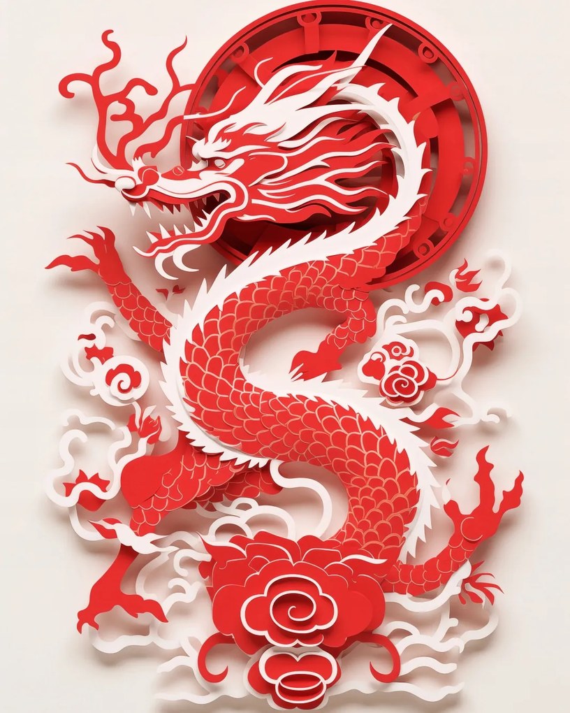 Poszter 40x50cm Vörös sárkány