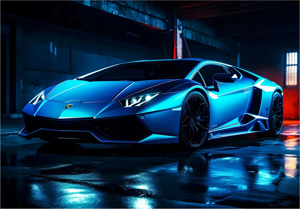 Lamborghini Aventador éjszakai város fotótapéta vinil 520x318 +ragasztó