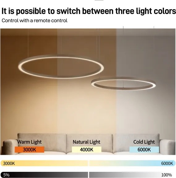 Brilagi - LED dimmelhető kábeles csillár PORTOFINO LED/98W/230V bézs + távirányító