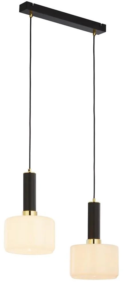 Jupiter 1853 - VA2 - Csillár zsinóron VANES 2xE27/60W/230V arany/fekete