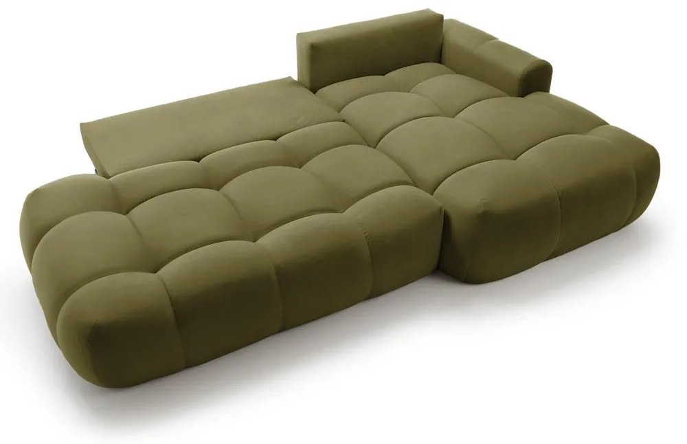 Sarokkanapé Ombre (J) (oliva + fekete). Akció -15%. 1100454