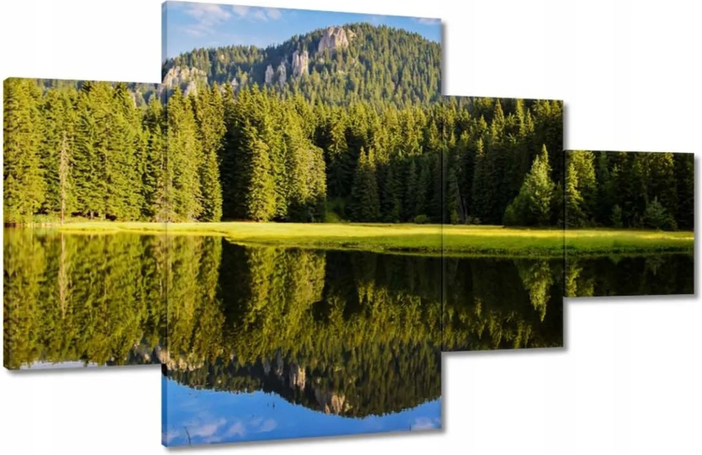 Festmények 130x80 Hegyi táj gyönyörű felhőkkel