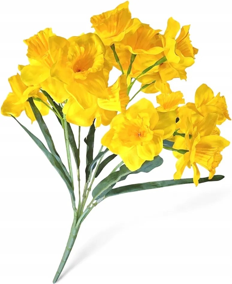 Művirág Csokor 42CM Nárcisz Virágok Tavaszi Húsvéti Dekoráció