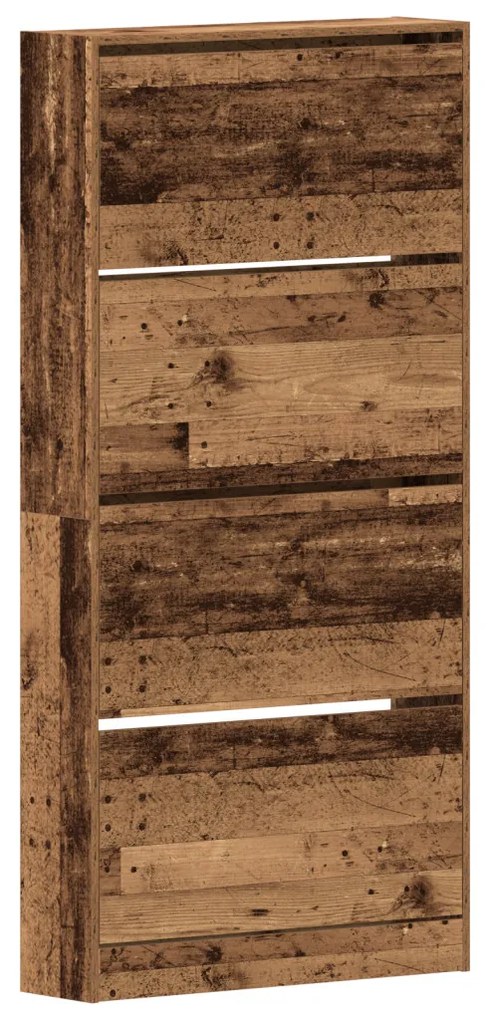 Cipőszekrény Régi fa Szerelt fa 80 x 21 x 163.5 cm Tartós
