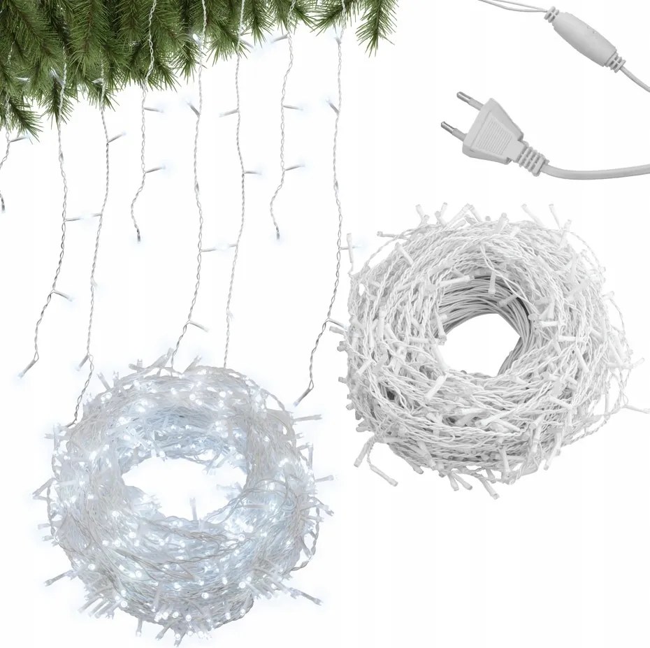 Jégcsap Lámpák 500LED Karácsonyfa Függöny Kültéri Karácsonyi Fények